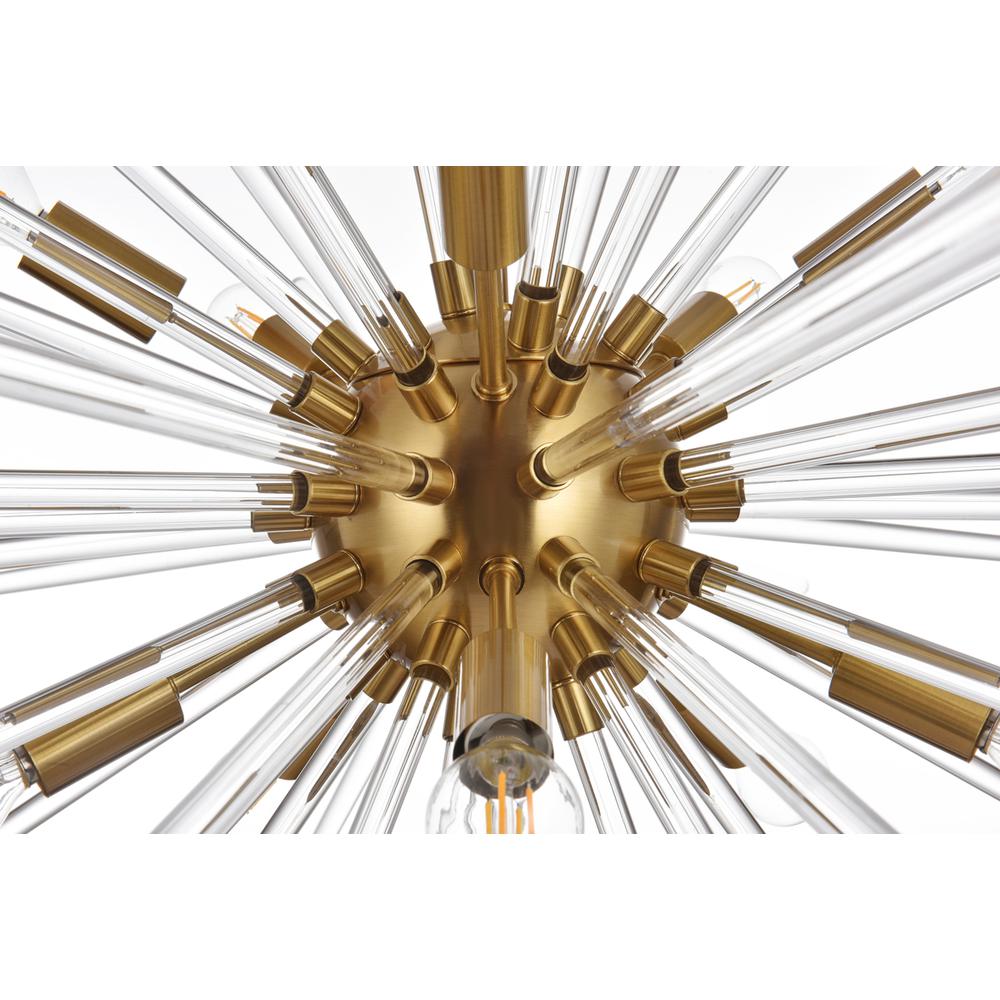 Sienna 42 inch crystal rod pendant in gold. Picture 3