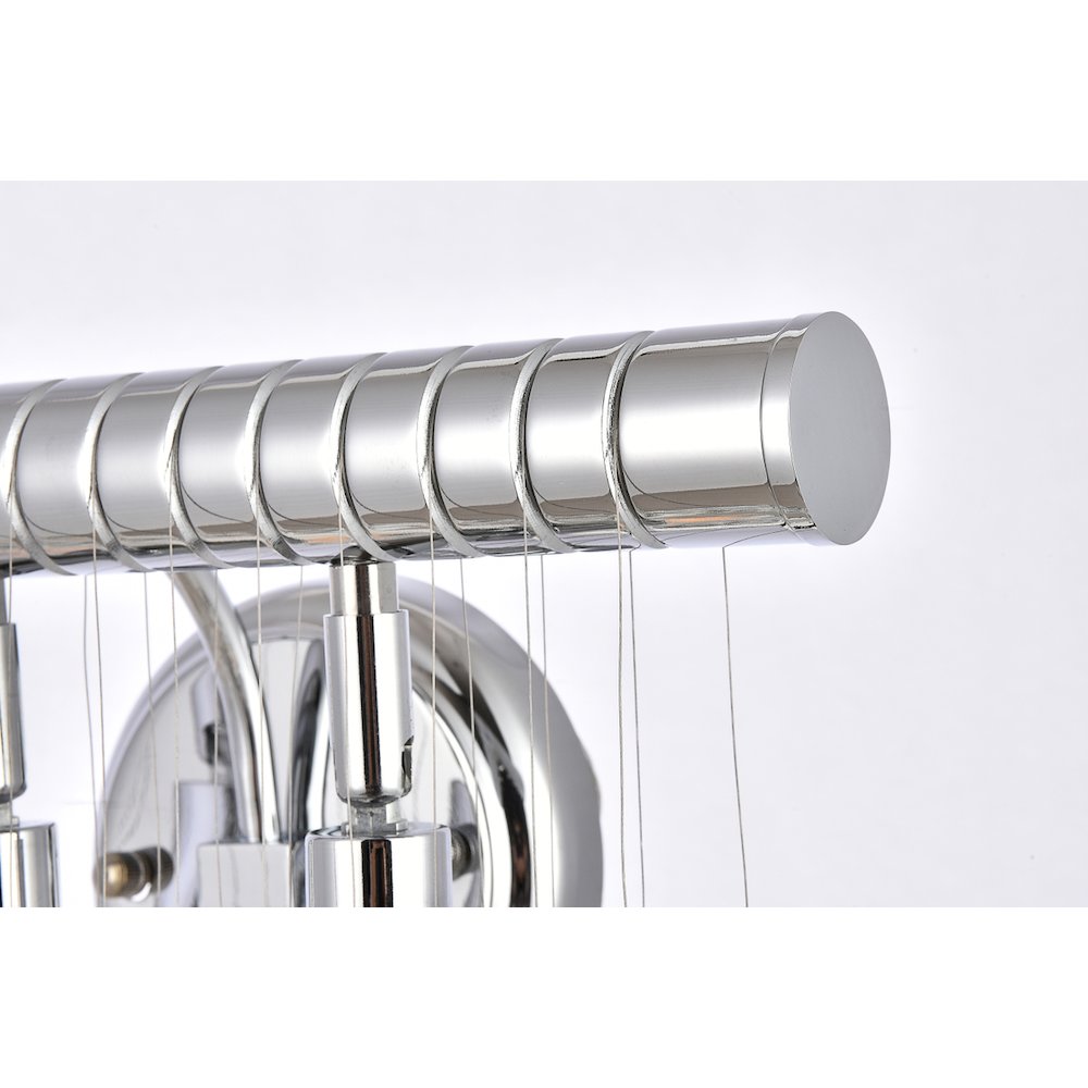 Chorus Line 3 Light Chrome Wall Sconce Clear Royal Cut Crystal. Picture 6