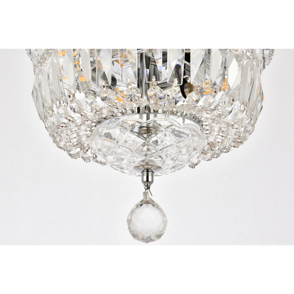 Tranquil 4 light Chrome Flush Mount Clear Royal Cut Crystal. Picture 3