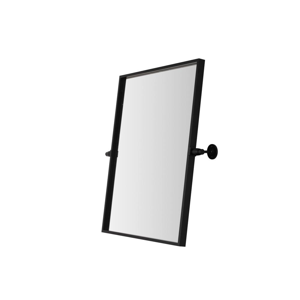 Rectangle Pivot Mirror 24X20 Inch In Black. Picture 7