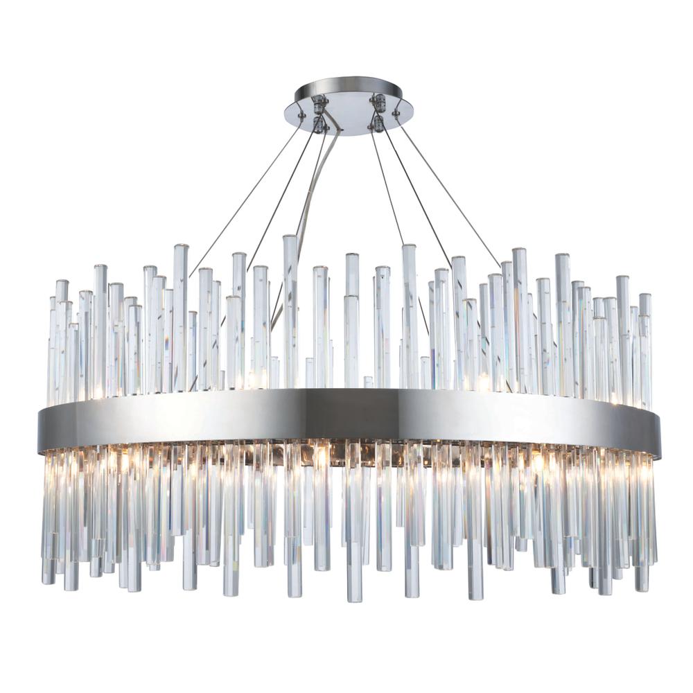 Dallas 18 light Chrome Chandelier Clear Royal Cut Crystal. Picture 1