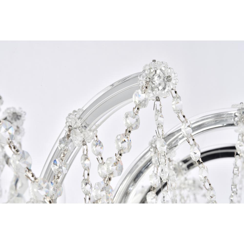 Maria Theresa 8 light Chrome Flush Mount Clear Royal Cut Crystal. Picture 5