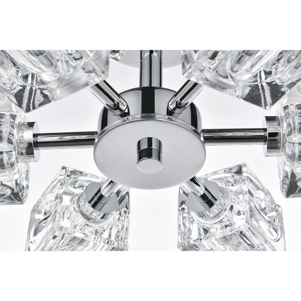 Lyra 14 inch Flush Mount in Chrome. Picture 3