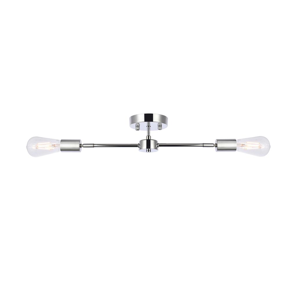 Zane 2 lights chrome flush mount. Picture 2