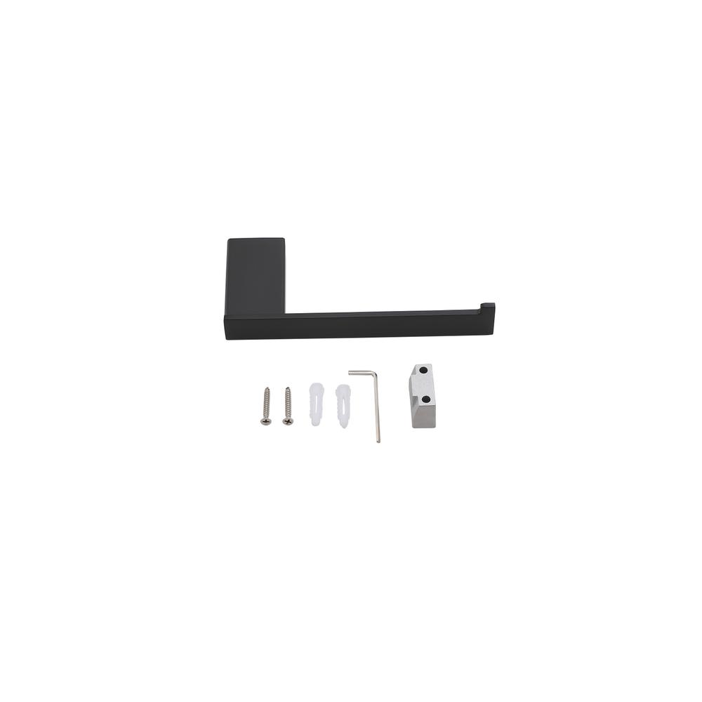 Sofia 4-Piece Bathroom Hardware Set in Matte Black. Picture 8