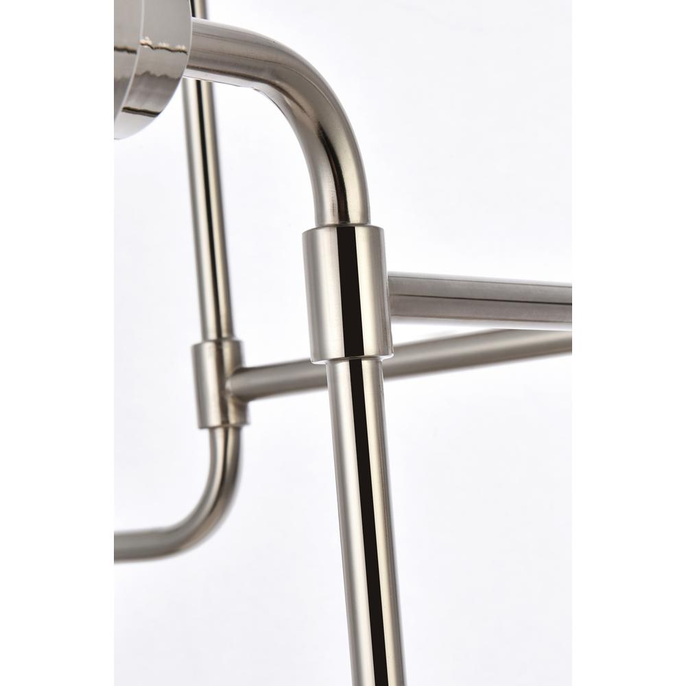 Hanson 8 lights pendant in polished nickel with frosted shade. Picture 5