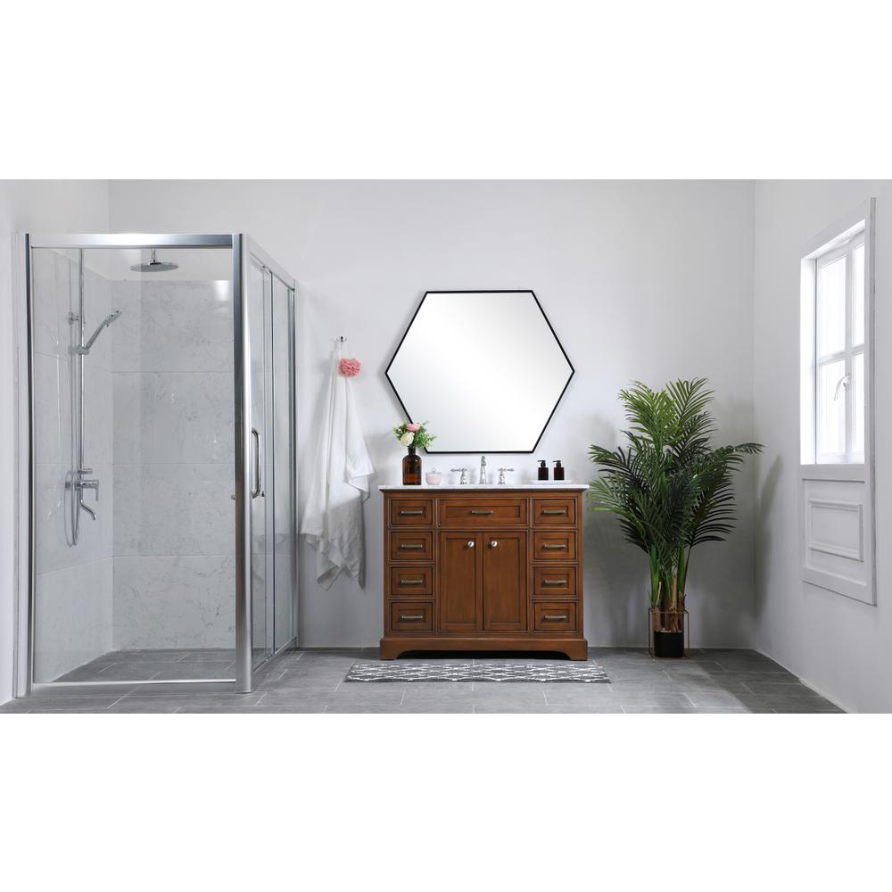 42 in. Single Bathroom Vanity set in teak. Picture 7
