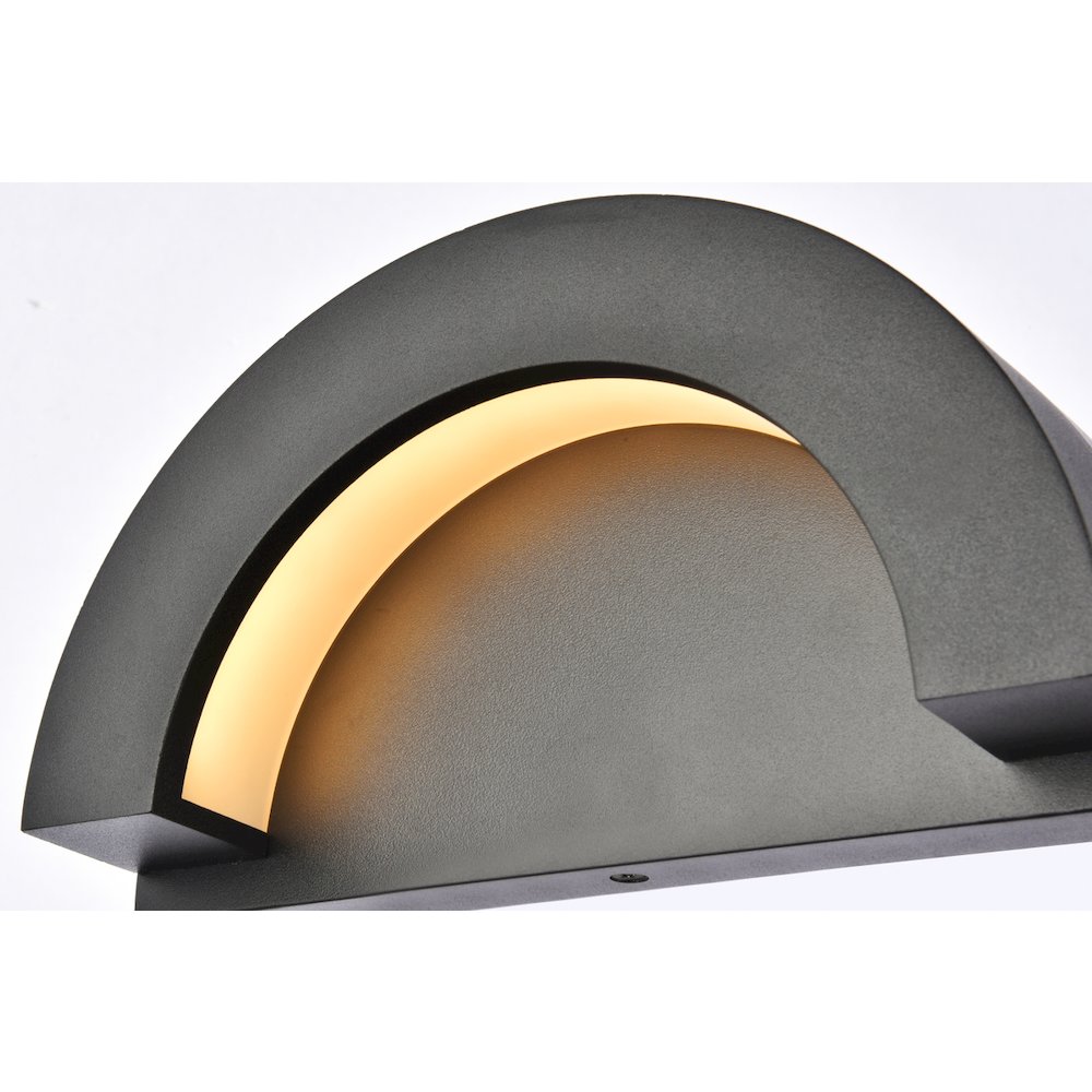 Raine Integrated Led Wall Sconce  In Black. Picture 3