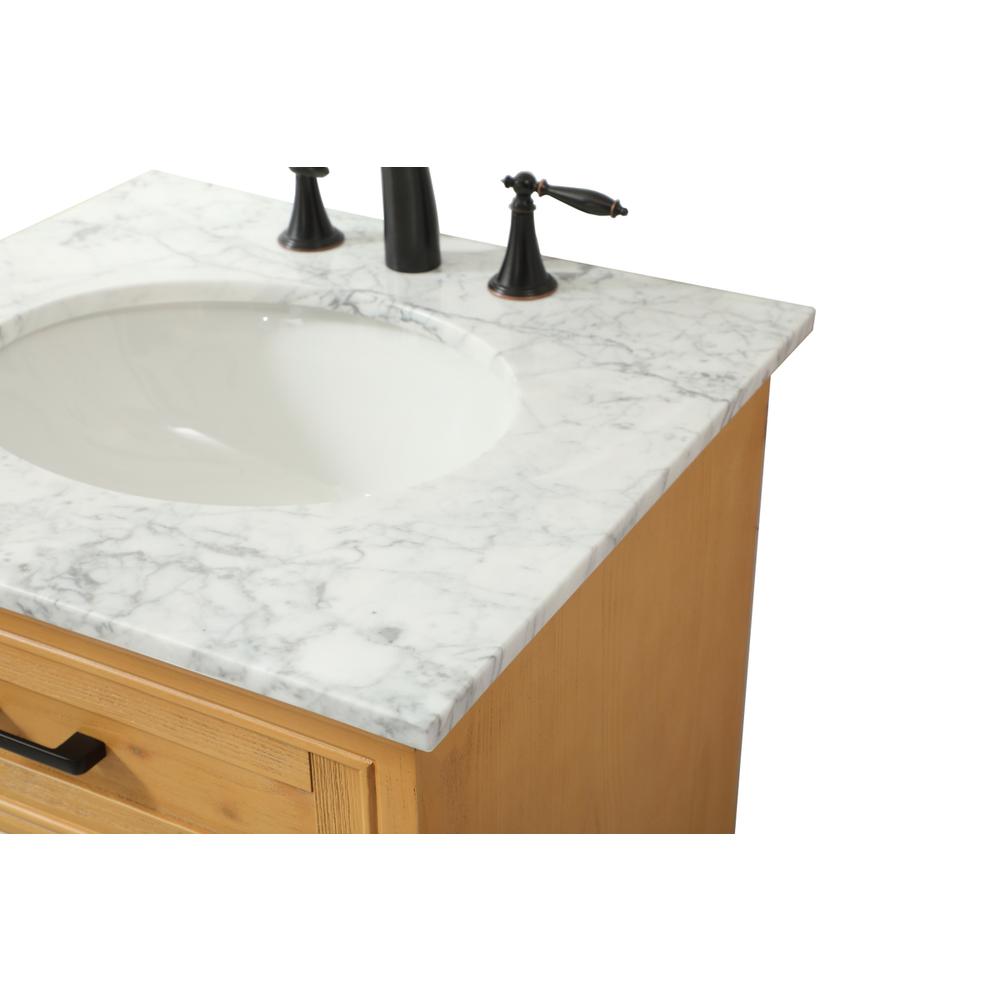 24 inch Single bathroom vanity in natural wood. Picture 11
