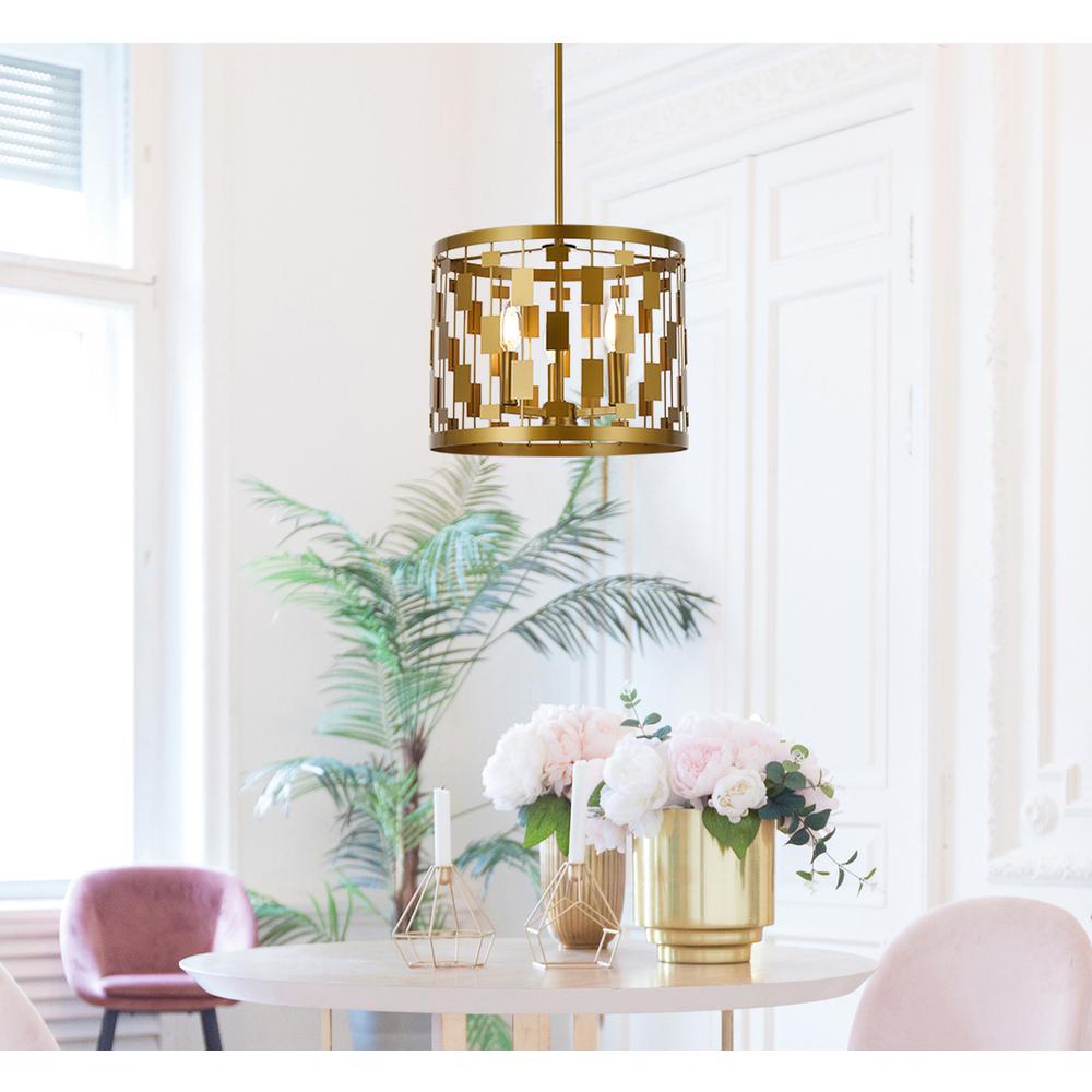Levante 3 lights pendant in brass. Picture 7