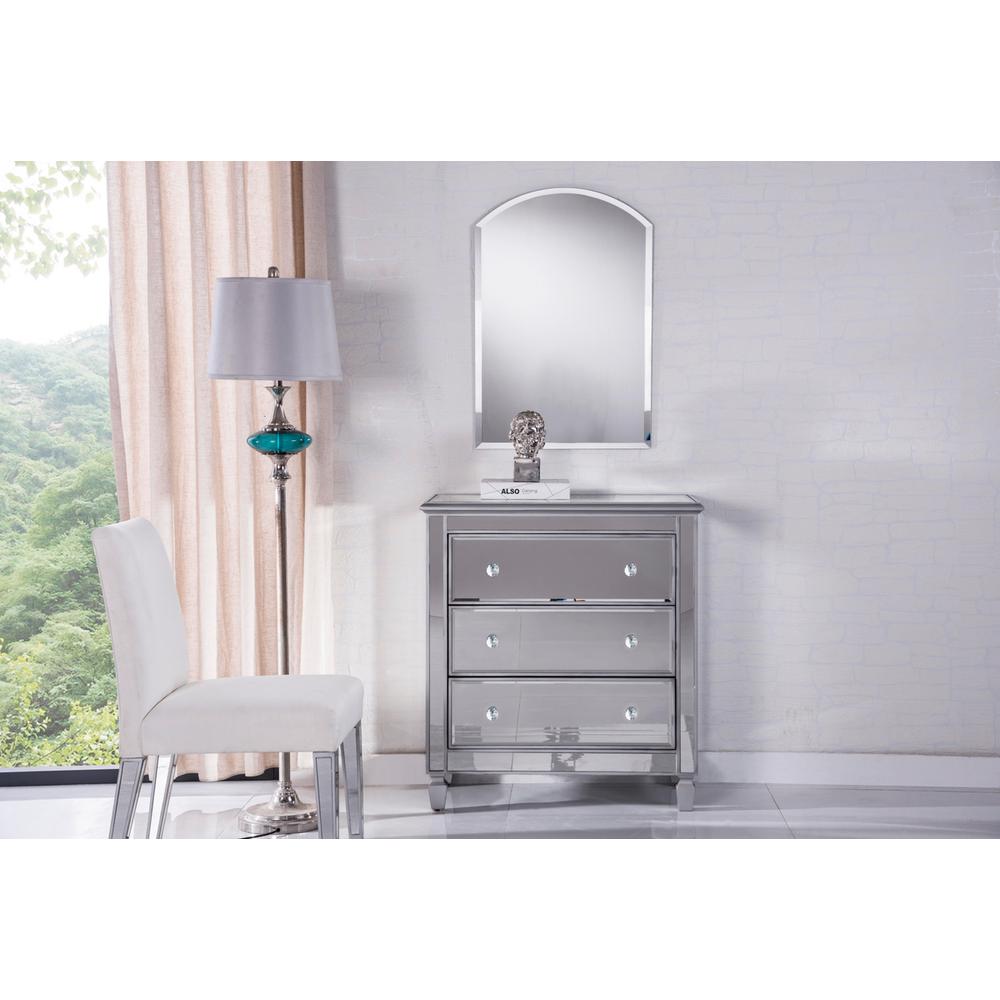 3 Drawer Bedside Cabinet 33 in.x 18 in.x 32 in. in silver paint. Picture 10