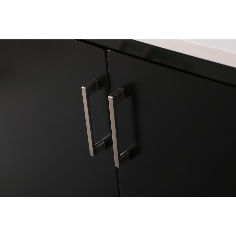 60 Inch SIngle Bathroom Vanity In Black. Picture 12