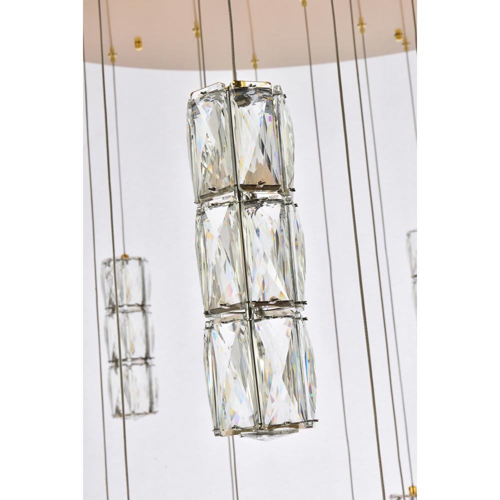 Polaris 42 inch LED chandelier in gold. Picture 5
