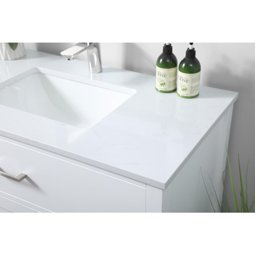 36 Inch SIngle Bathroom Vanity In White. Picture 5