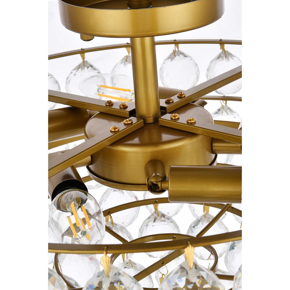 Savannah 18 inch flush mount in brass. Picture 5