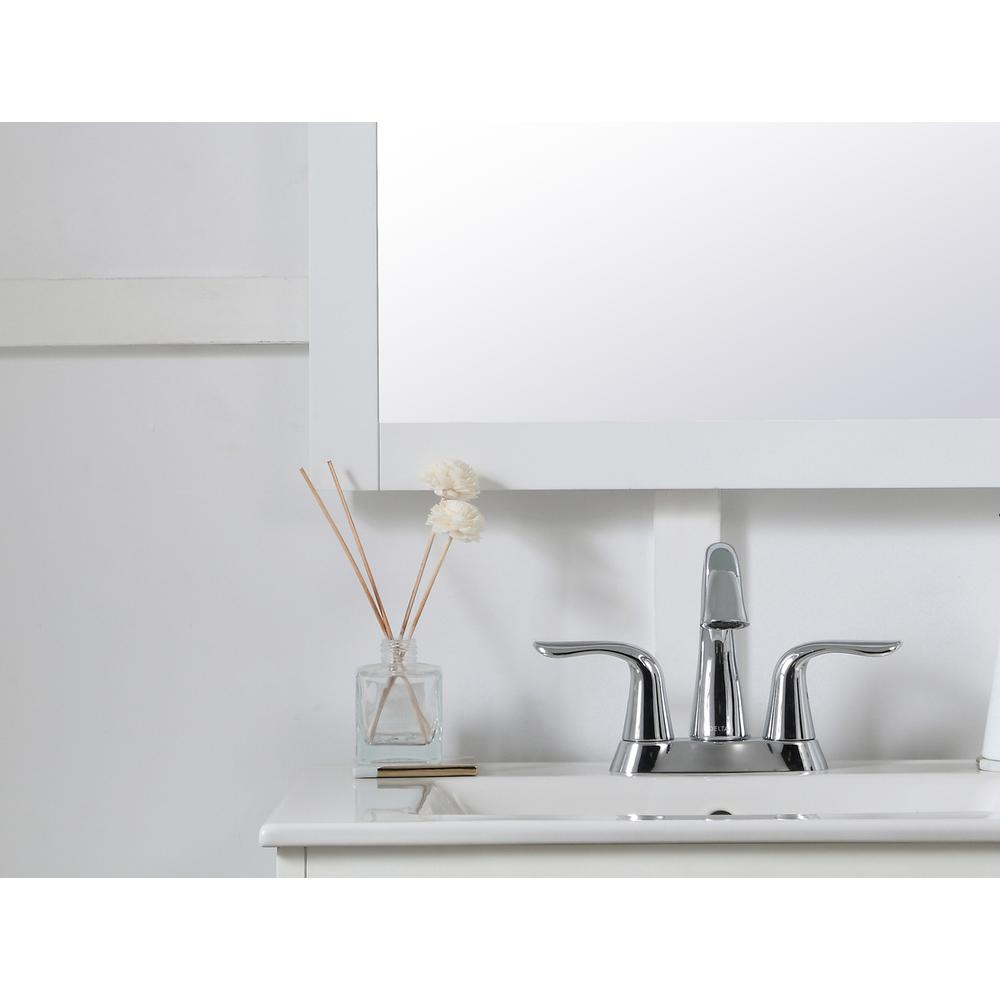 Aqua rectangle vanity mirror 24 inch in White. Picture 5