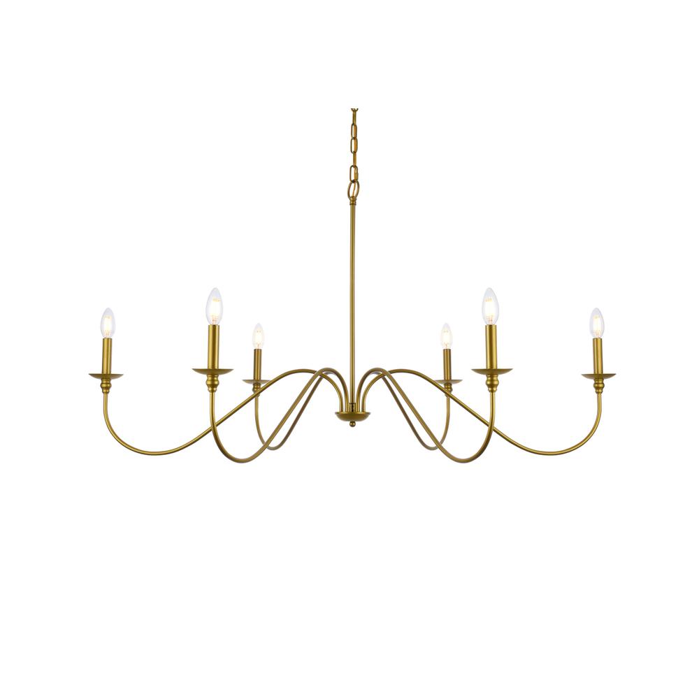 Rohan 48 inch chandelier in brass. Picture 2
