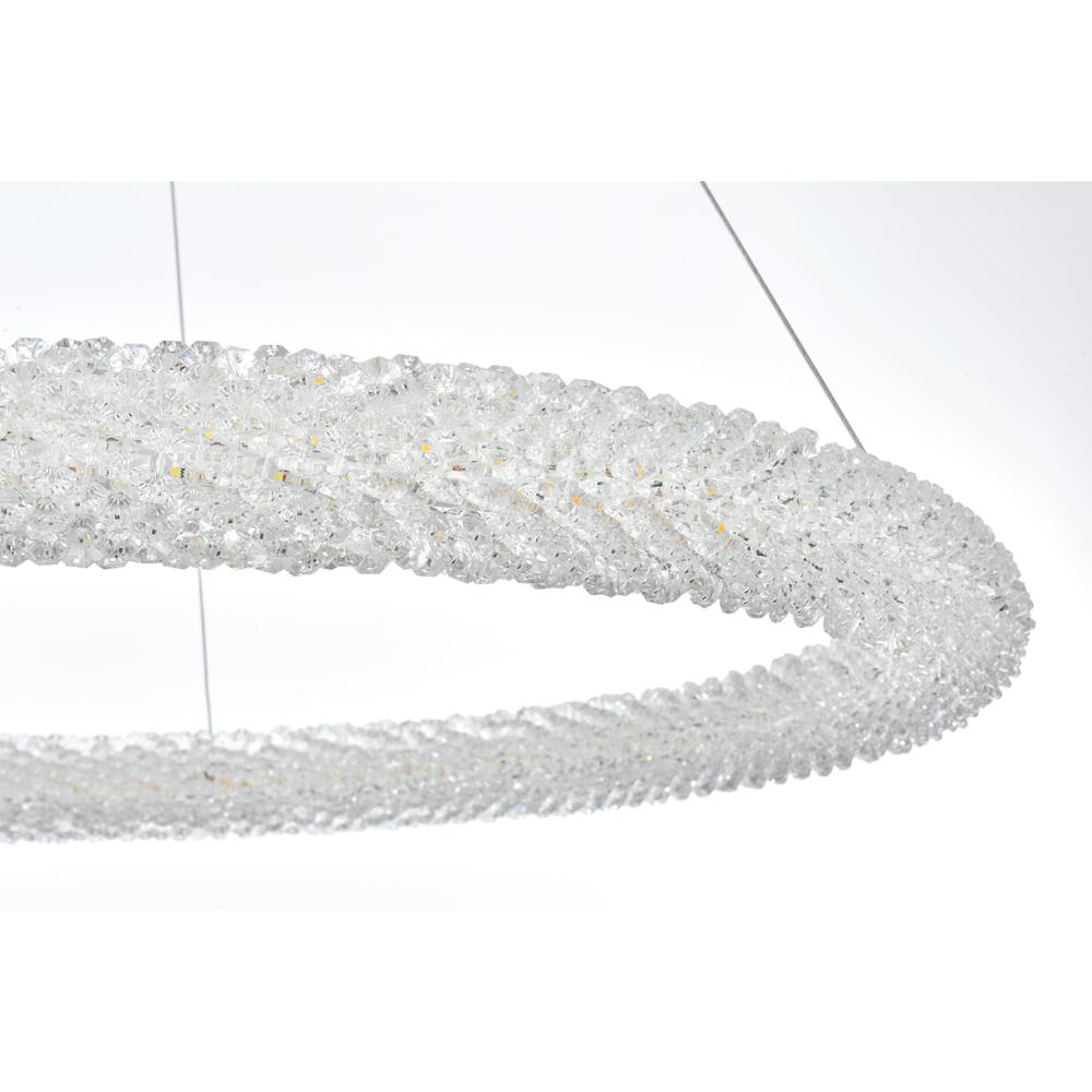 Bowen 32 inch Adjustable LED Chandelier in Chrome. Picture 6