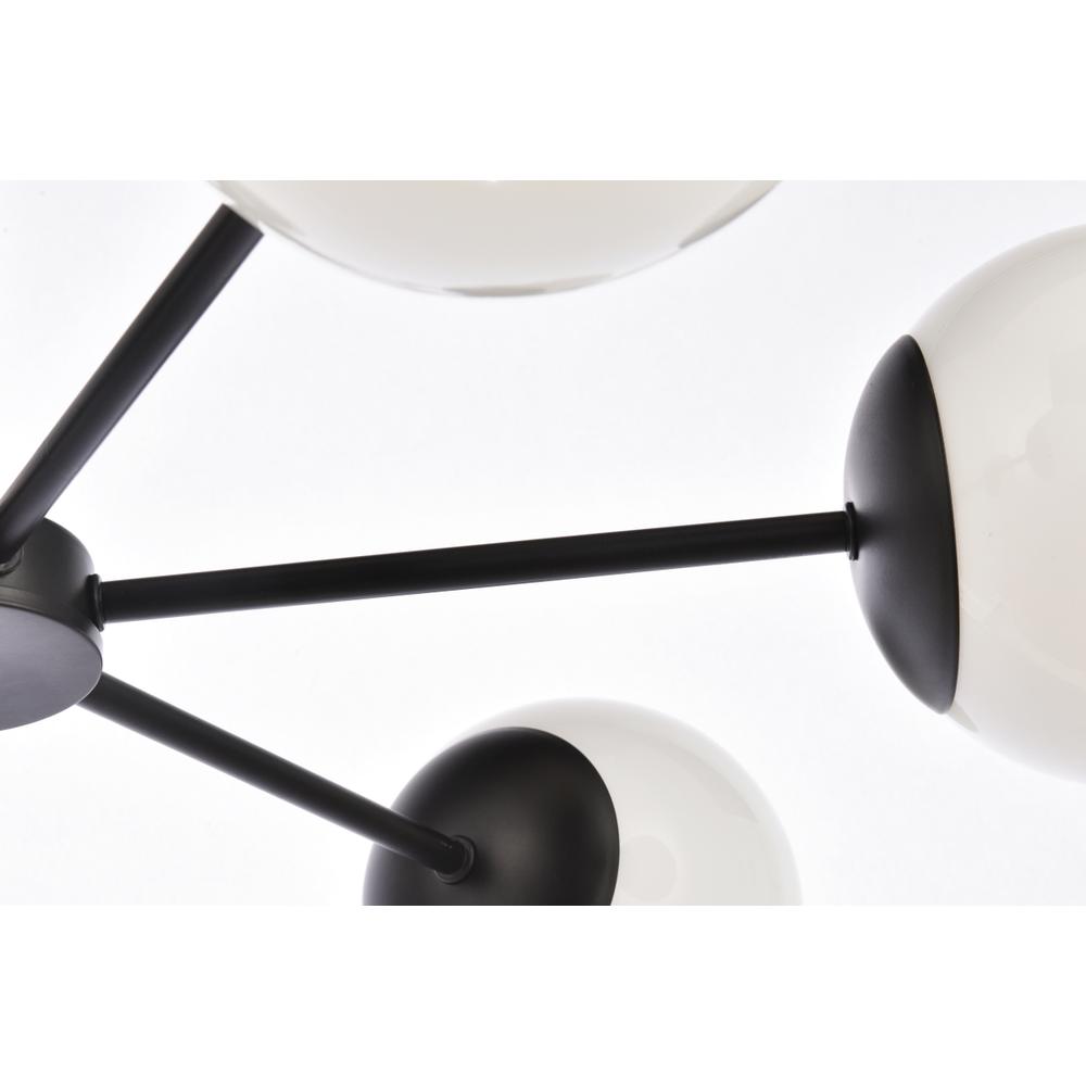 Briggs 30 inch pendant in black with white shade. Picture 5