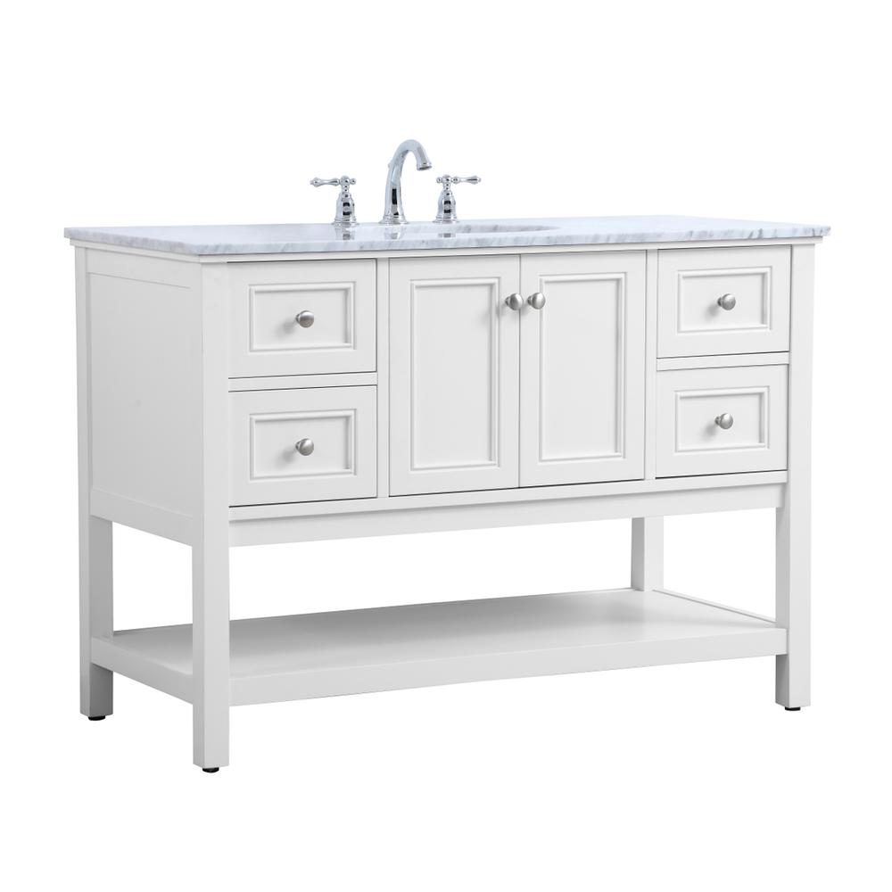 48 in. Single bathroom vanity set in White. Picture 13