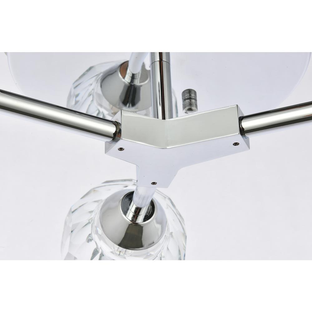 Zayne 3 Light Flush Mount in Chrome. Picture 4