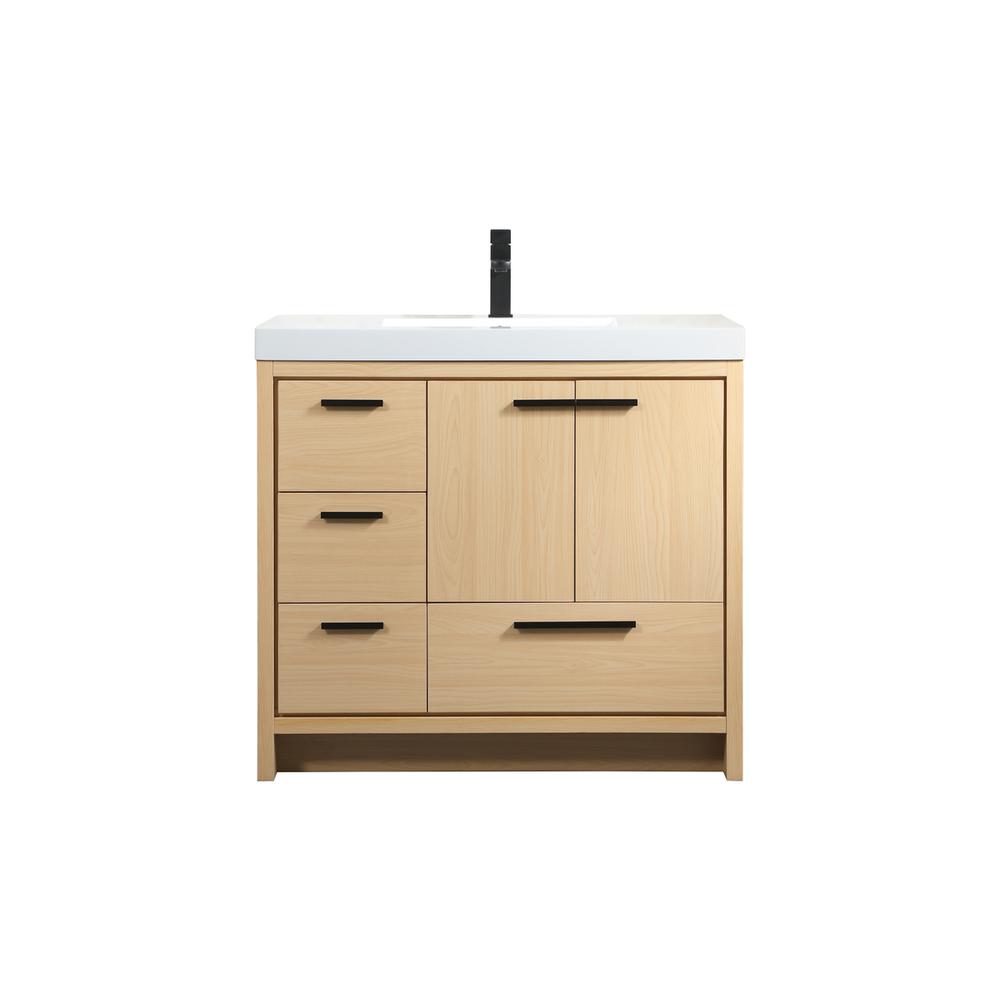 36 inch Single bathroom vanity in Maple. Picture 1