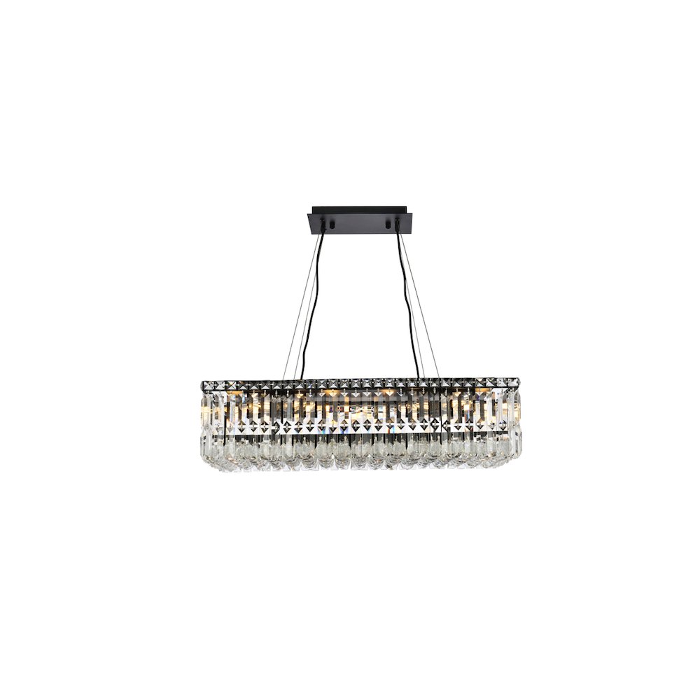 Maxime 28 Inch Black Chandelier. Picture 1