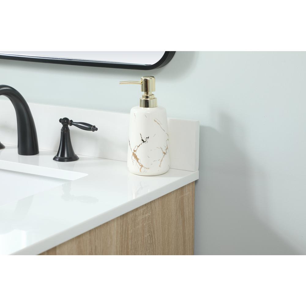 30 inch Single bathroom vanity in mango wood with backsplash. Picture 5