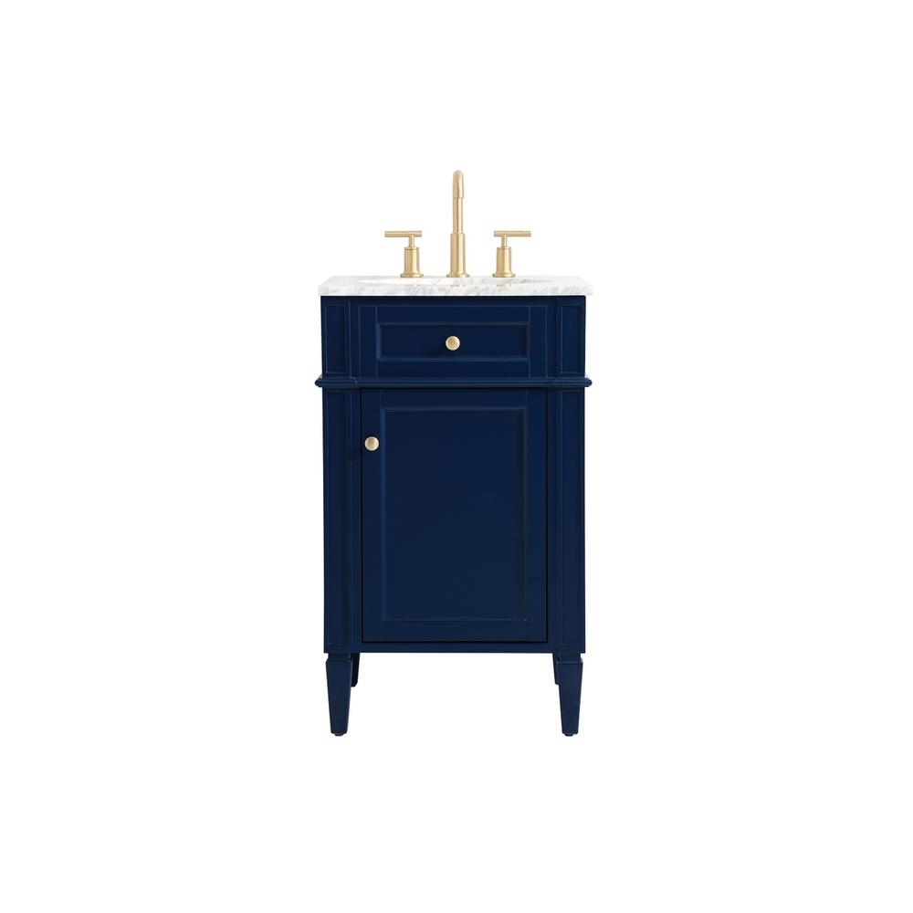 21 inch Single bathroom vanity in blue. Picture 1