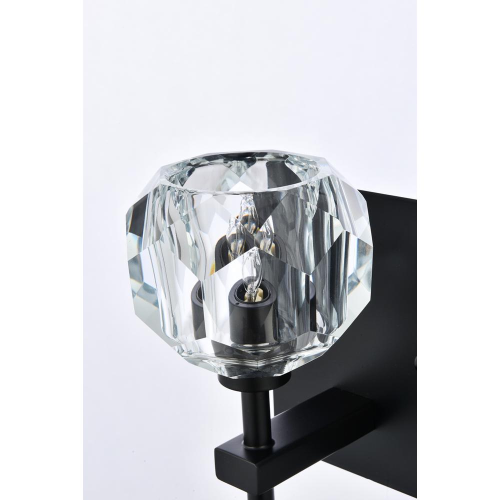 Graham 2 Light Wall Sconce in Black. Picture 4