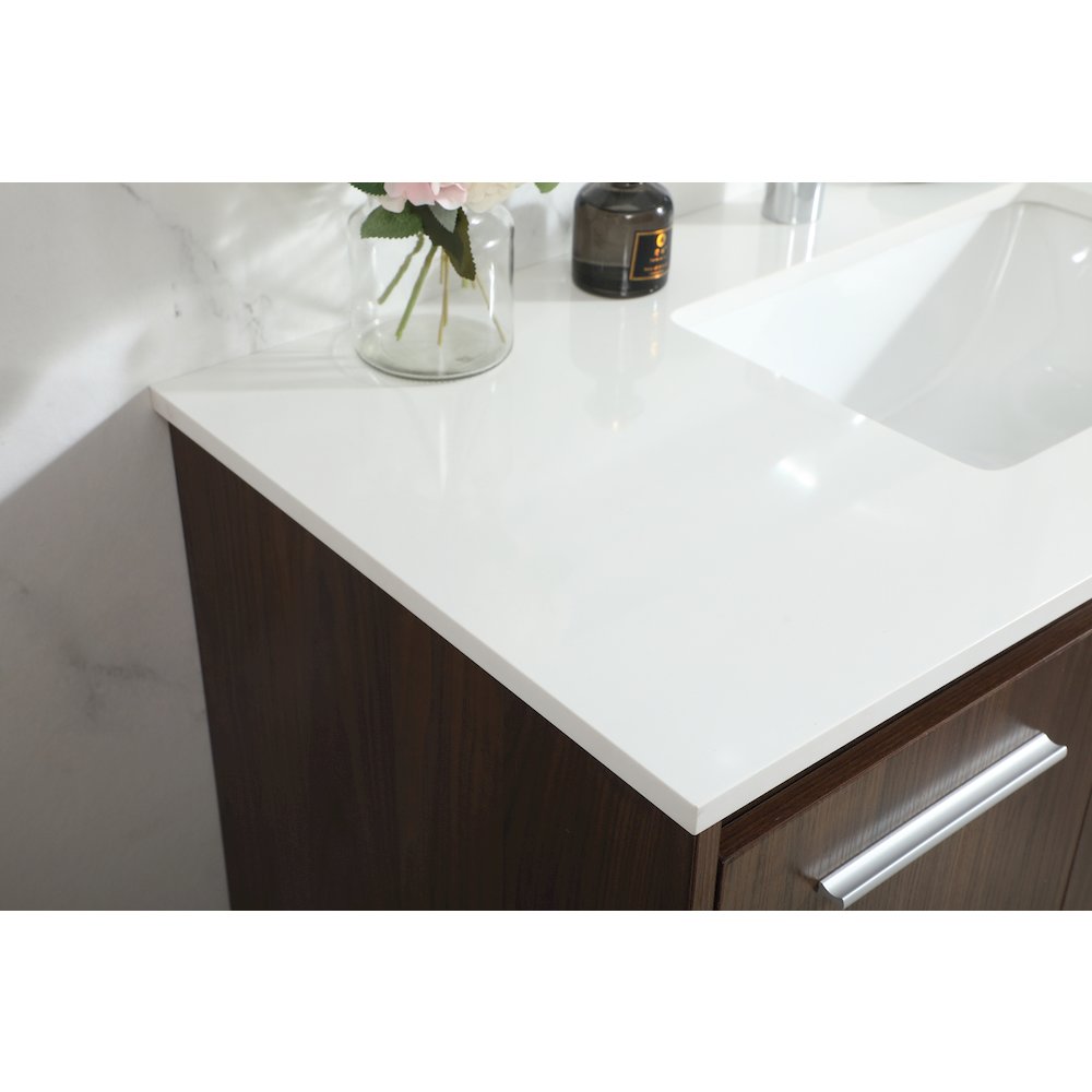 40 Inch Single Bathroom Vanity In Walnut. Picture 6