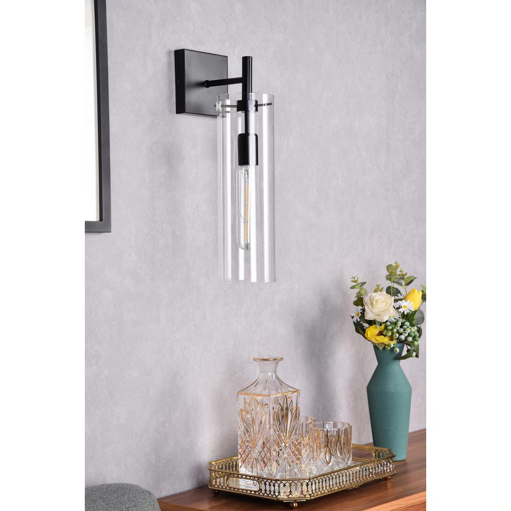Savant 1 light black wall sconce. Picture 6