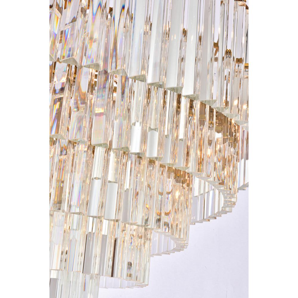 Sydney 44 inch round crystal chandelier in satin gold. Picture 5