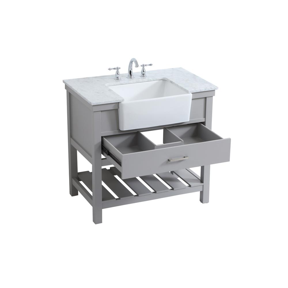 36 inch Single bathroom vanity in grey. Picture 9