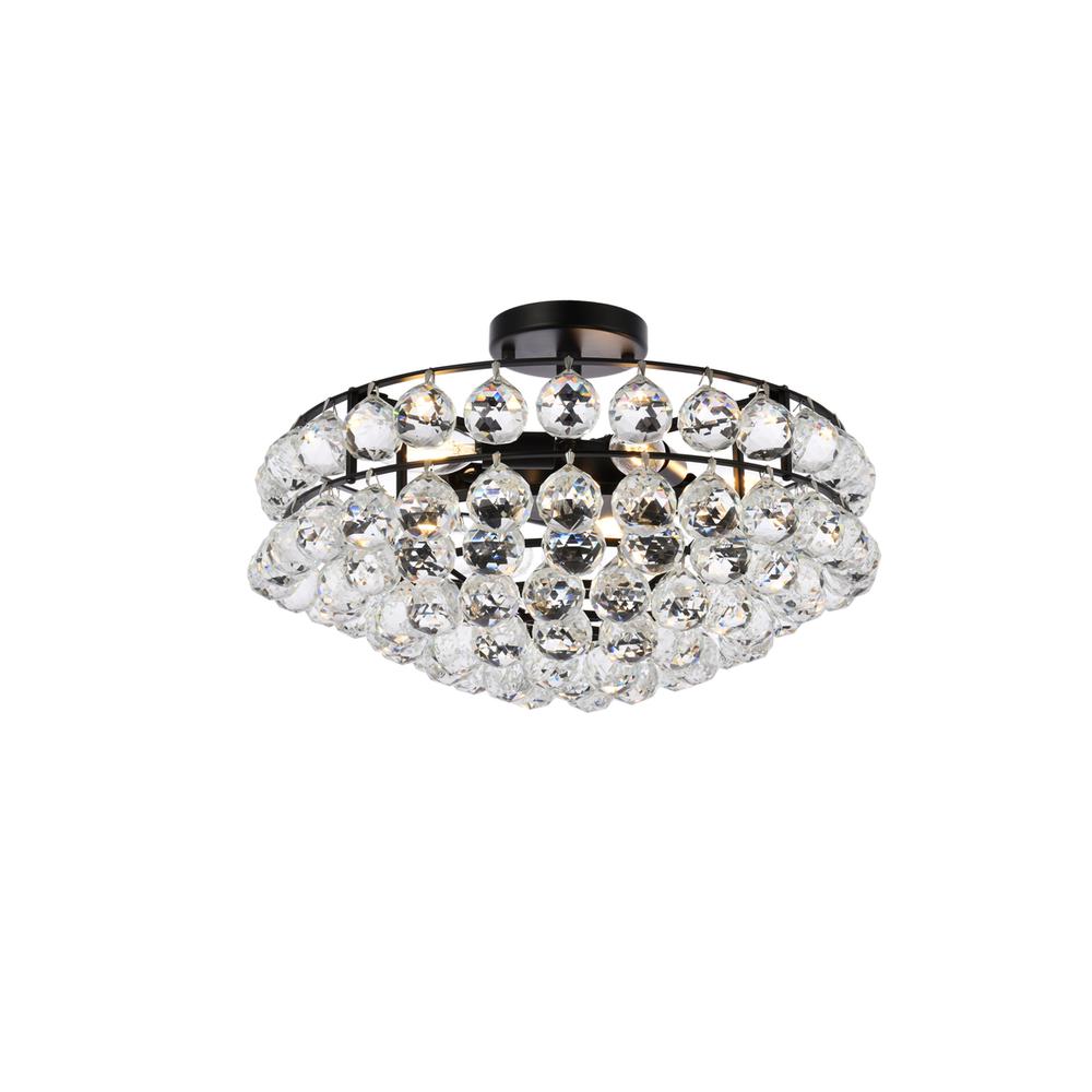 Savannah 18 inch flush mount in black. Picture 2