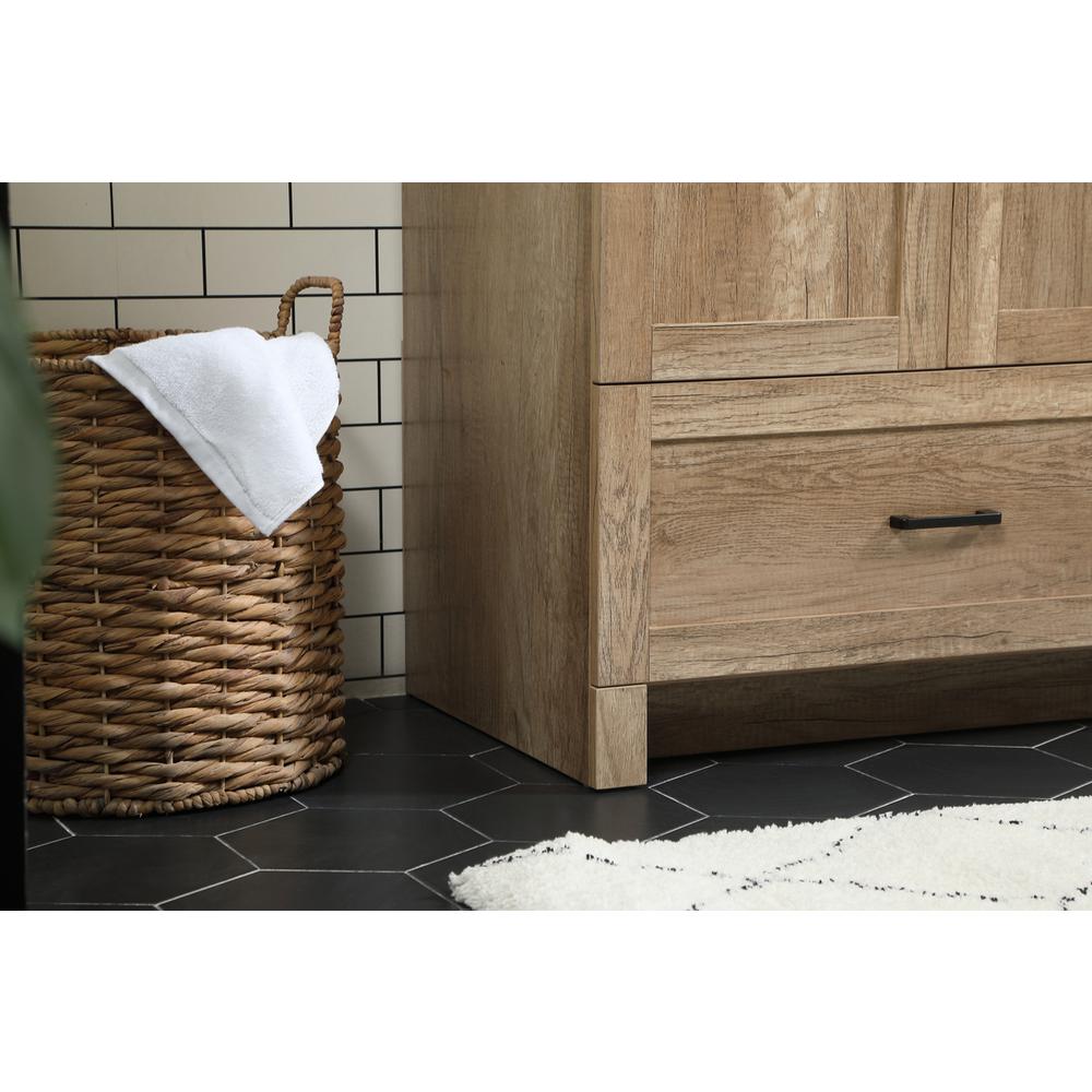 42 inch Single bathroom vanity in natural oak with backsplash. Picture 6