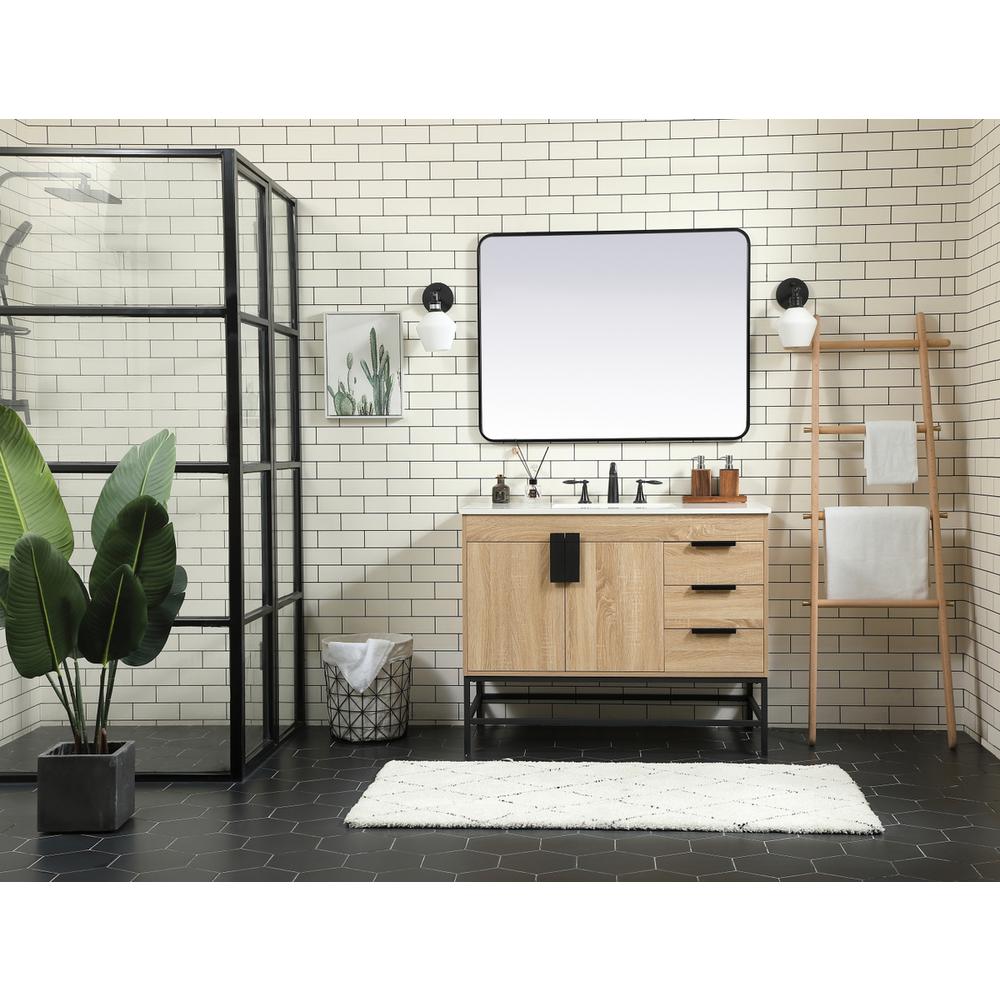 42 inch Single bathroom vanity in mango wood. Picture 4