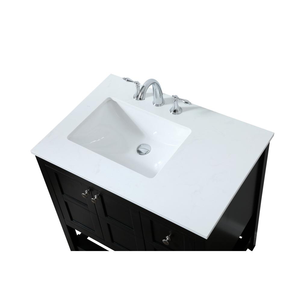 32 inch Single bathroom vanity in black. Picture 10