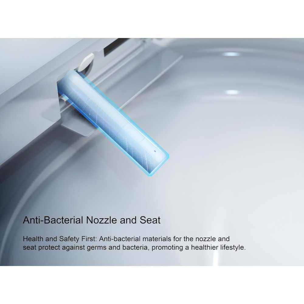 Smart Round Bidet Toilet in Glossy White. Picture 24