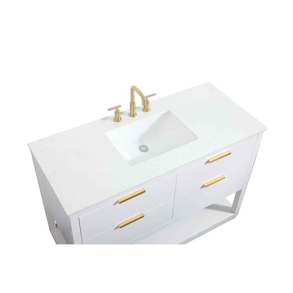 48 inch Single bathroom vanity in white. Picture 10