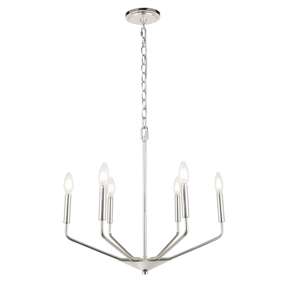 Enzo 6 Light Chrome Pendant. Picture 4