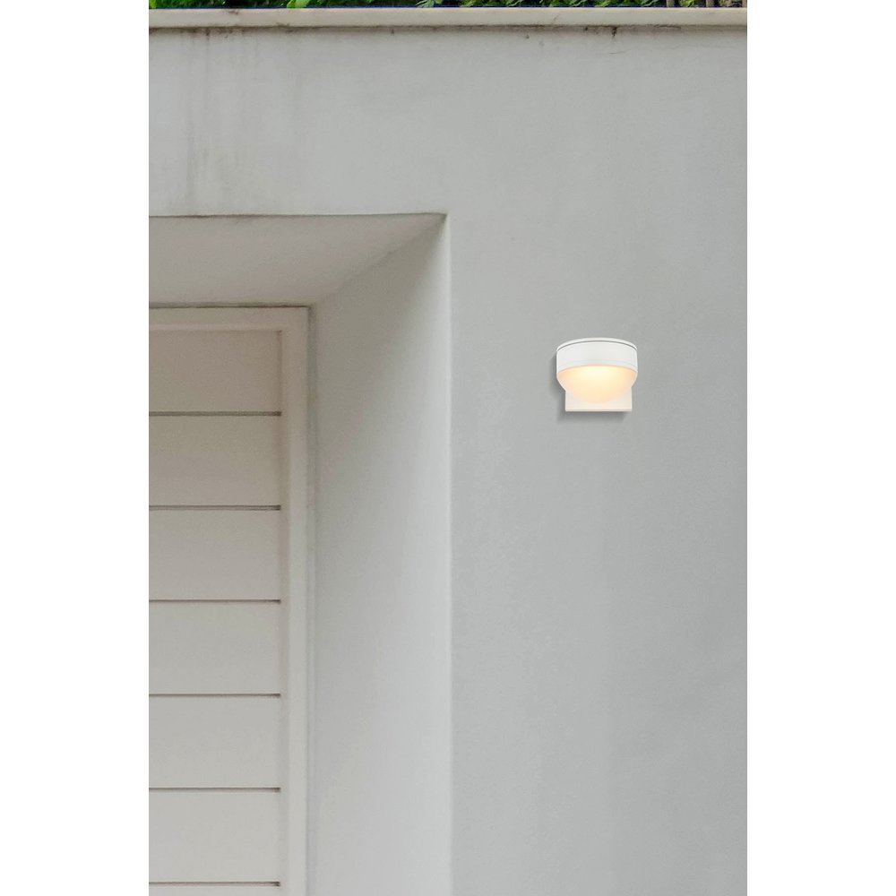 Raine Integrated Led Wall Sconce In White. Picture 6