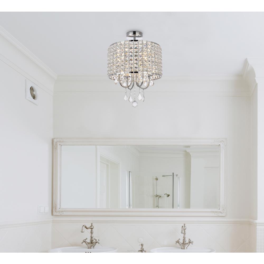 Elise 14 inch flush mount in chrome. Picture 8