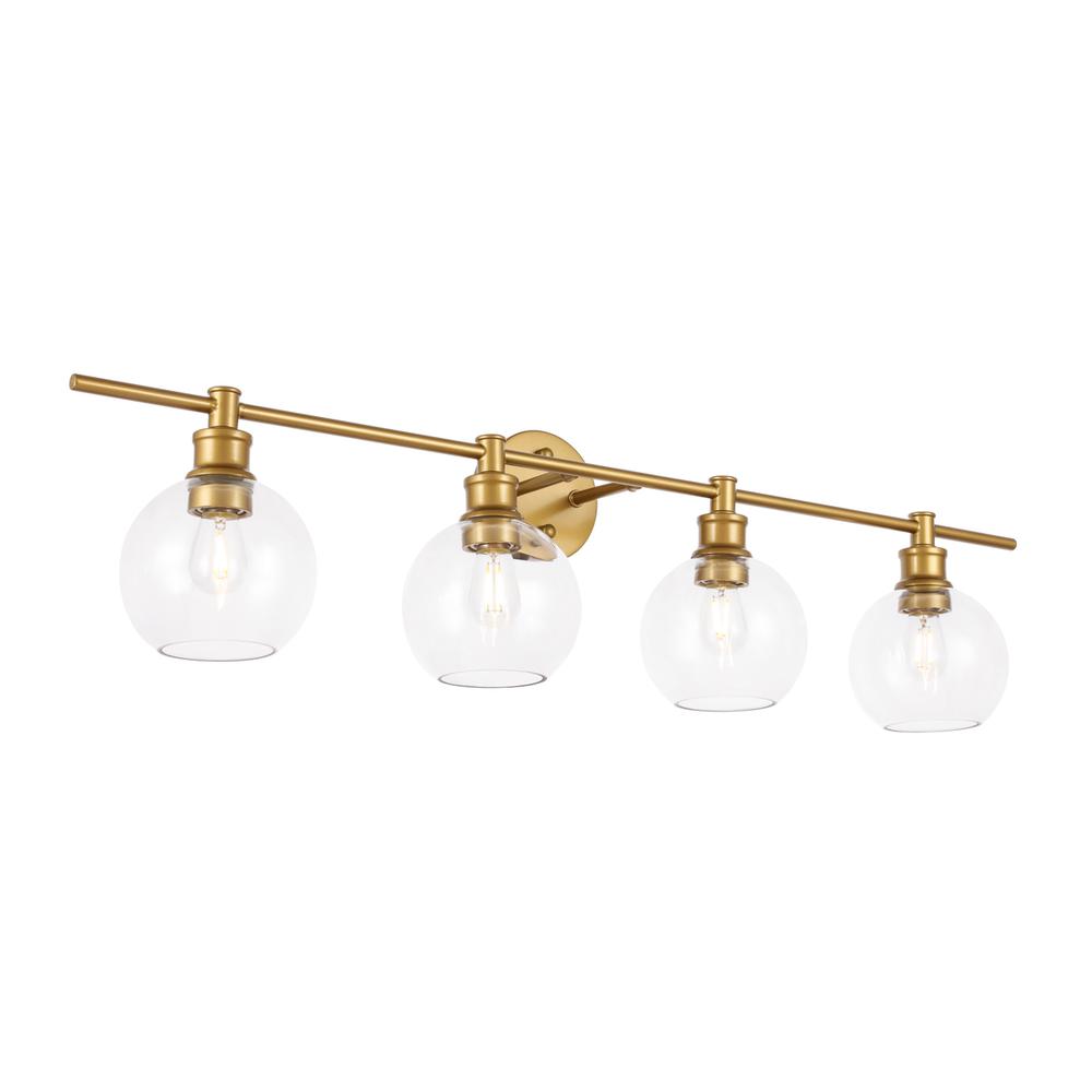 Collier 4 light Brass and Clear glass Wall sconce. Picture 13