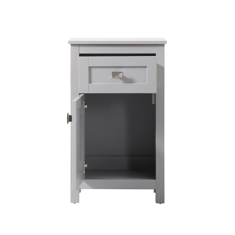 18 Inch Wide Bathroom Storage Freedstanding Cabinet In Grey. Picture 4