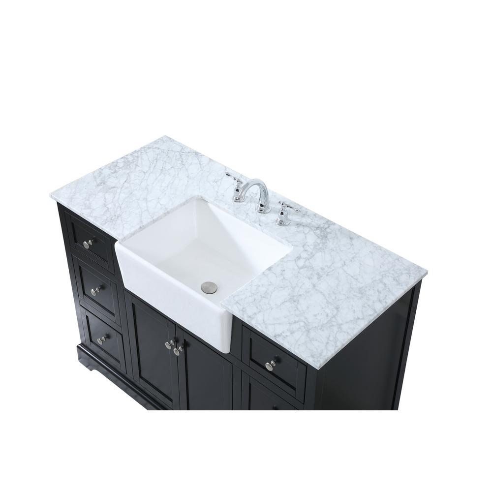 48 inch Single bathroom vanity in black. Picture 10