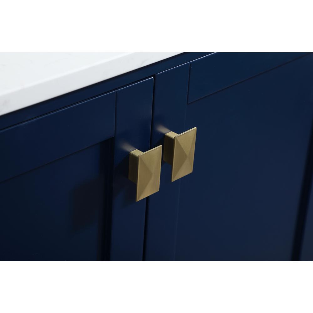 30 inch Single bathroom vanity in blue with backsplash. Picture 12