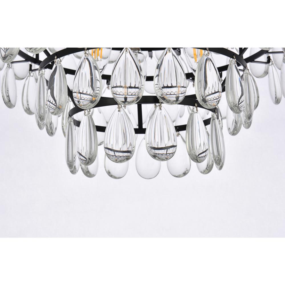Mila 16 inch flush mount in black. Picture 3