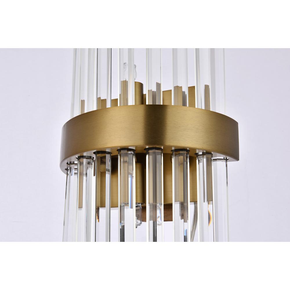 Dallas 2 light Gold and Clear Wall Sconce Clear Royal Cut Crystal. Picture 3