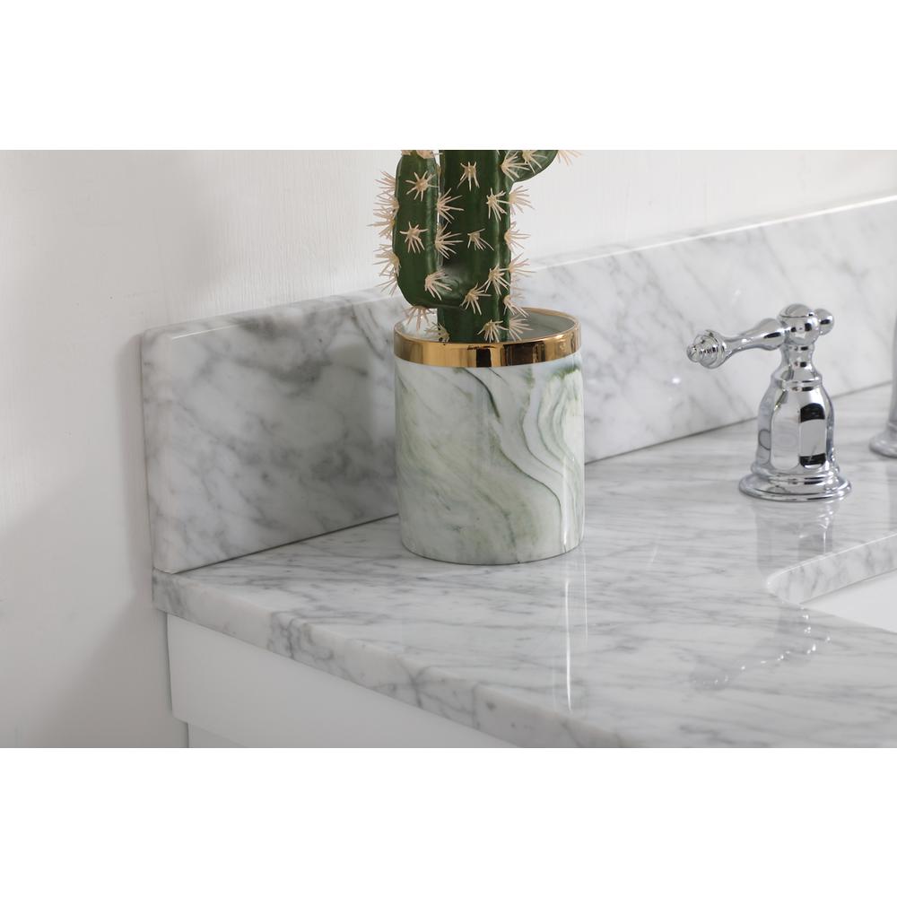 30 inch Single bathroom vanity in white with backsplash. Picture 5